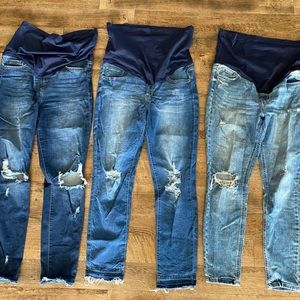 Pink Blush maternity jeans size 30 - ripped skinny style, full panel